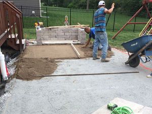 During Patio with Pergola Installation