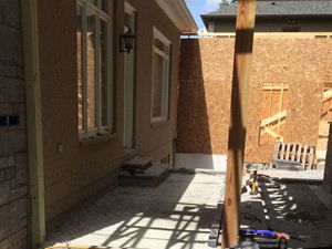 After Paver Patio Installation, Side View