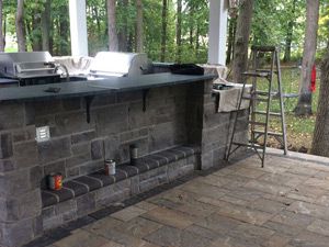 Finishing Outdoor Kitchen Installation