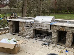 Outdoor Kitchen Installation and Cleanup, Noblesville, IN